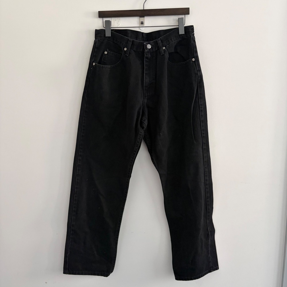 Wrangler Authentic Jeans Black Denim Straight Leg Pants